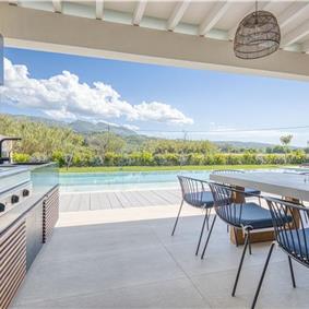 5 bedroom luxury seaside villa with indoor & outdoor pool, near Acharavi, sleeps 10